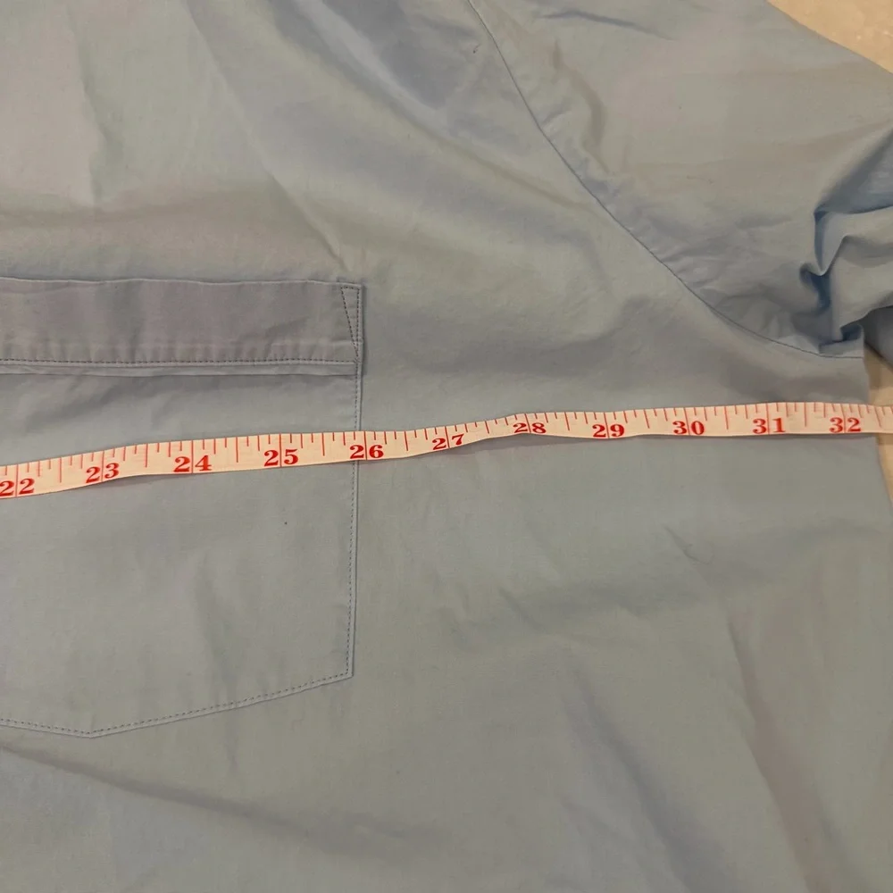 Light Blue Women's Button-Front Sleep Shirt